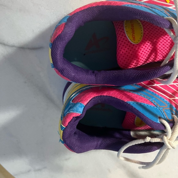 Athletech Retro Colorful Athletic Shoes Women's Size 7.5 Yellow Pink Blue - Picture 13 of 15